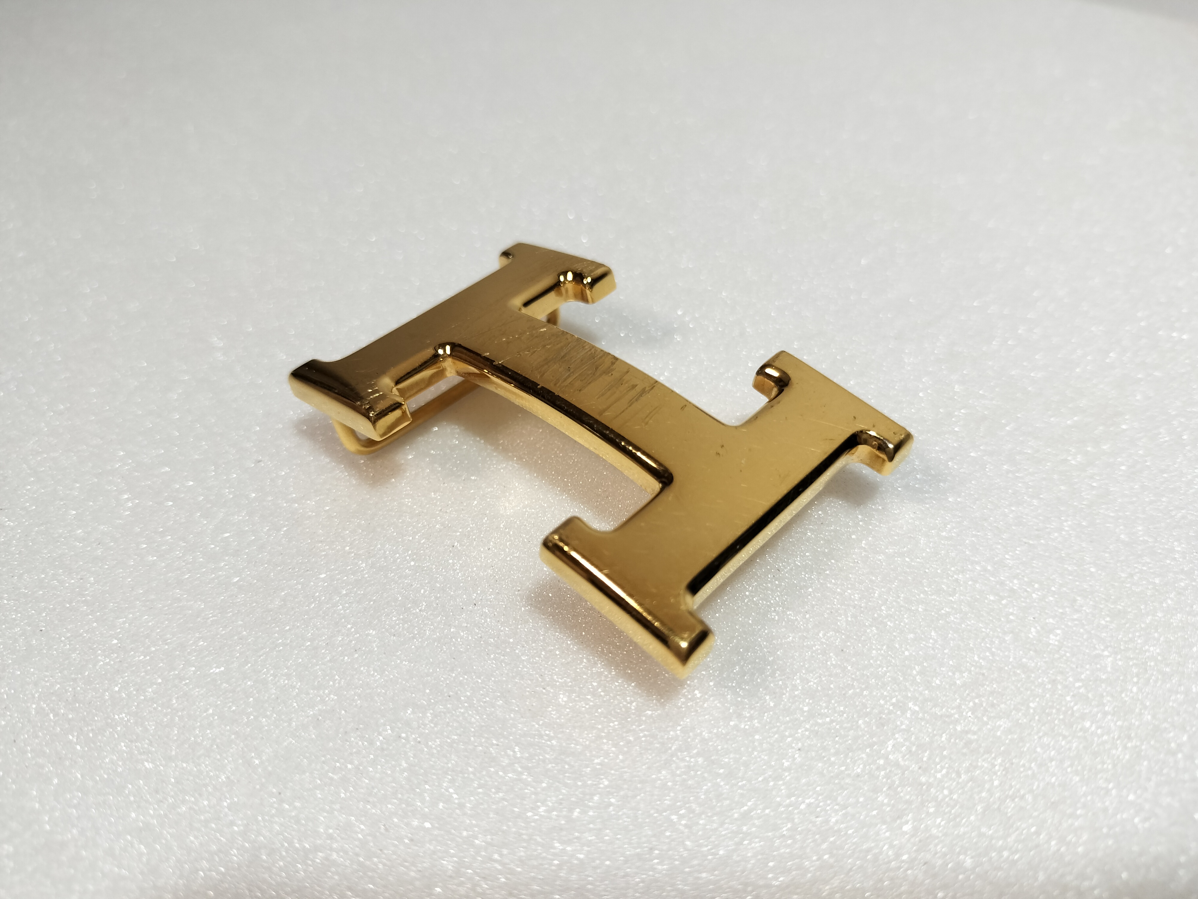 エルメス　ベルト　バックル　再メッキ修理