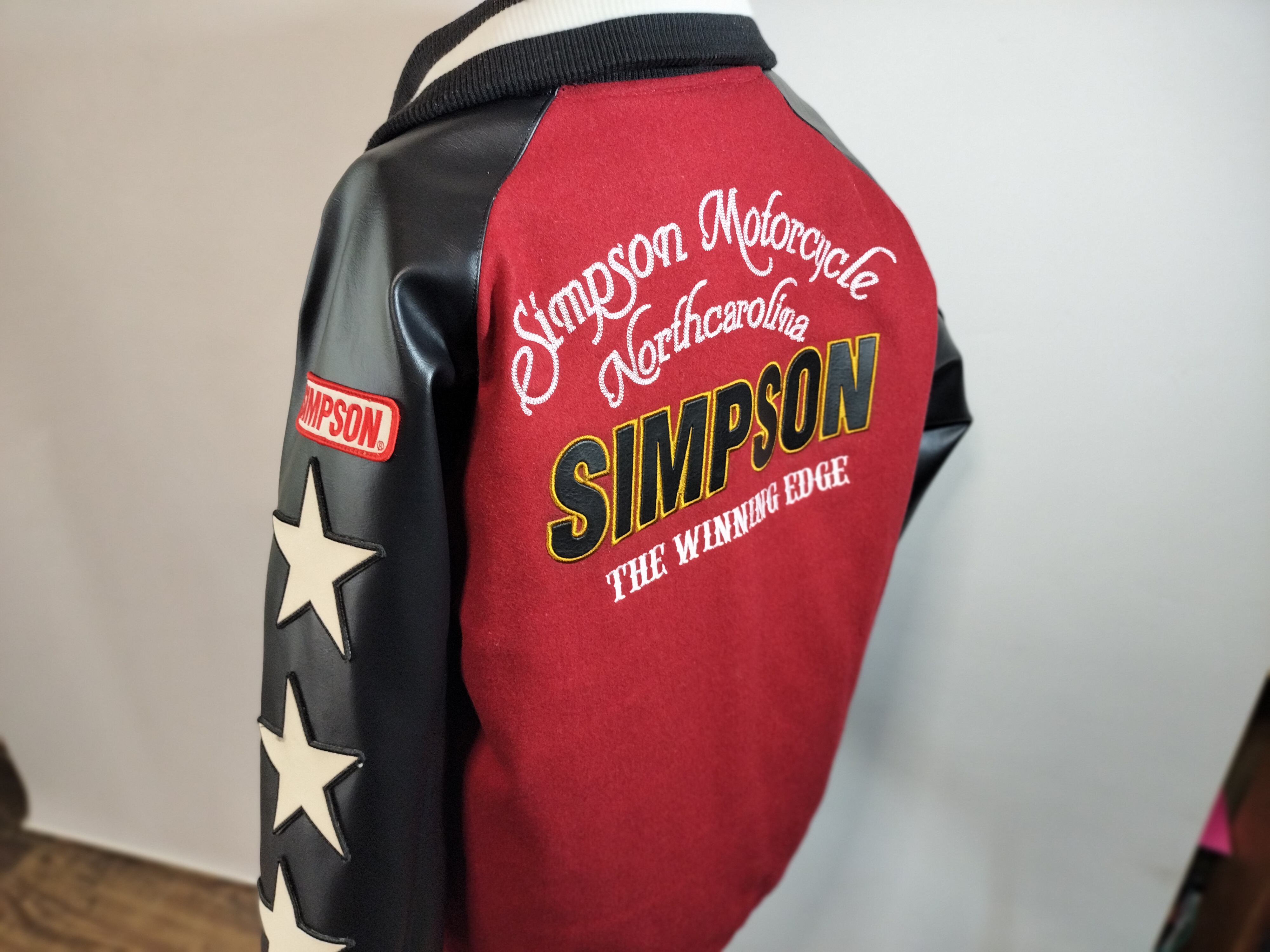 シンプソン　スタジャン　袖の交換　張替え